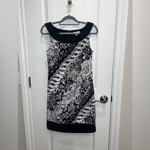 Dressbarn Women’s Sheath Sleeveless Black & White Classy Dress Size 8